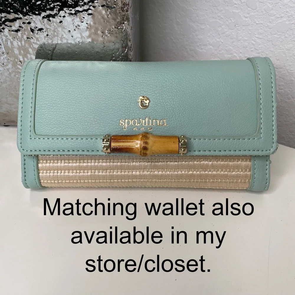Spartina 449 Sea Salt‎ Bamboo Chic Satchel Bamboo Handle Crossbody Bag Coastal
